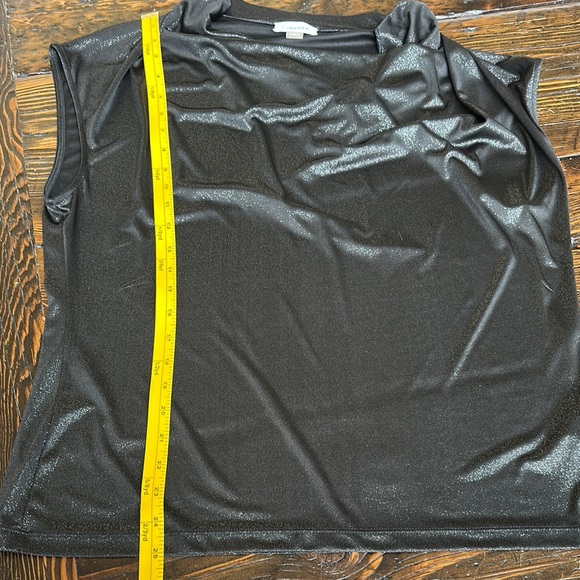 Calvin Klein Black Draped Blouse Size XL - Picture 5 of 8